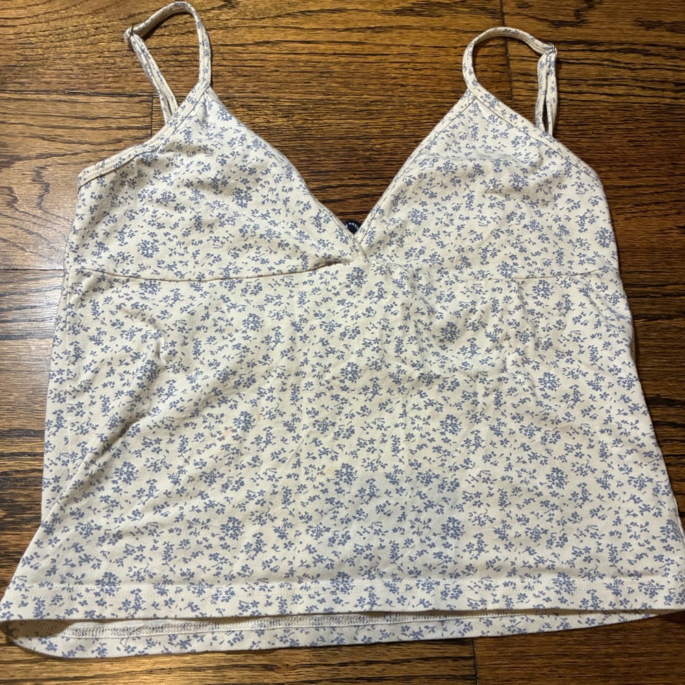 Brandy Melville Blue Floral Camisole